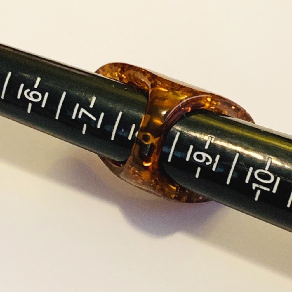 Solid Baltic Amber Statement Ring Size 8 - image 5